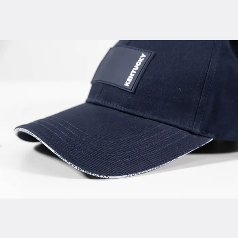 Bejsbolówka Kentucky z gumowym logo granatowa