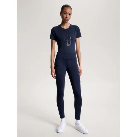 Legginsy damskie Tommy Hilfiger Equestrian Elmira Desert Sky, granatowe 2025