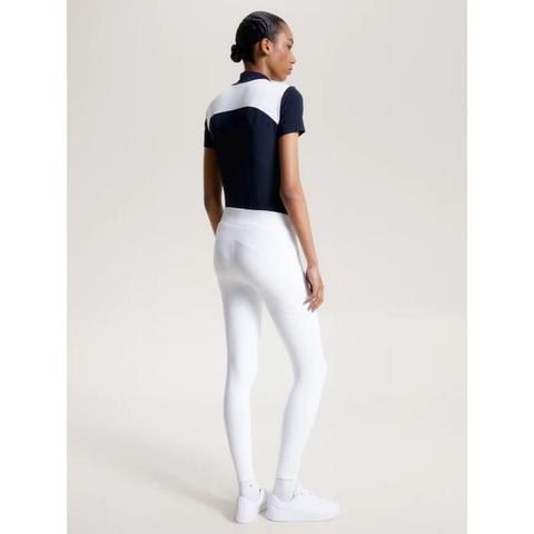 Legginsy damskie Tommy Hilfiger Equestrian Elmira White, białe 2025