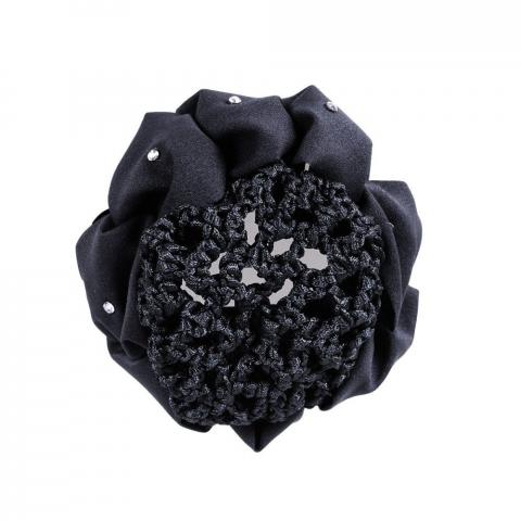 Siatka na włosy kwiatek QHP czarna