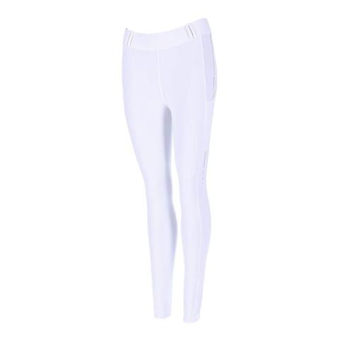 Legginsy damskie Schockemohle Optical White, białe 2024