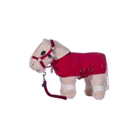 Derka, kantar i uwiąz HKM Cuddle Pony czerwona - produkt na zamówienie