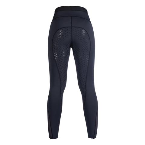 Legginsy młodzieżowe HKM Flow z silikonem czarne