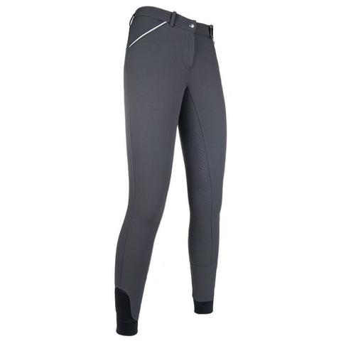 Bryczesy damskie HKM Corona Silikon antracytowe