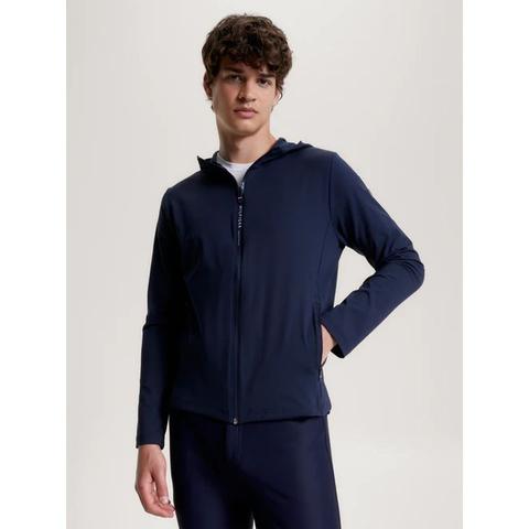 Bluza męska z kapturem Tommy Hilfiger Equestrian przejściowa Performance, Desert Sky, granatowa