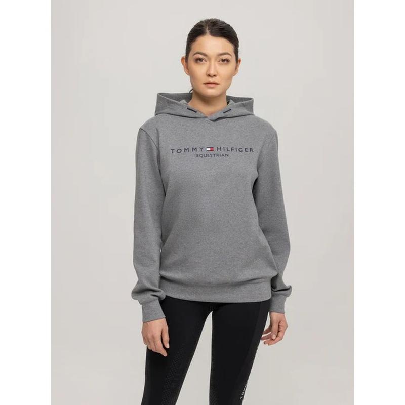 Bluza Unisex z kapturem Tommy Hilfiger Equestrian Williamsburg Grey Melange, szara