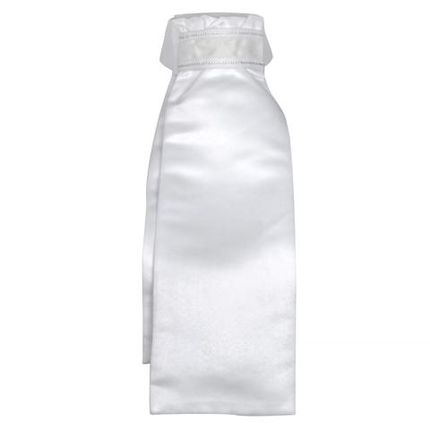 Plastron Equestrian Queen Crystal biały