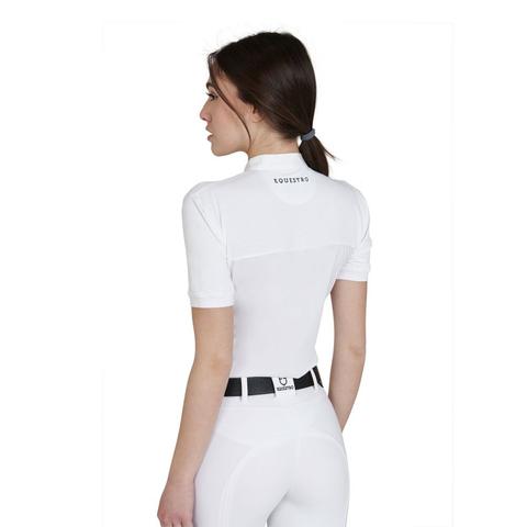Koszulka konkursowa damska Equestro White, biała