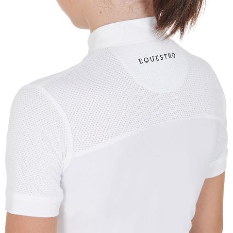 Koszulka konkursowa młodzieżowa Equestro White, biała