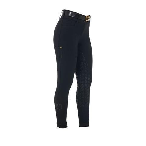 Bryczesy damskie Equestro z wysokim stanem Black, czarne