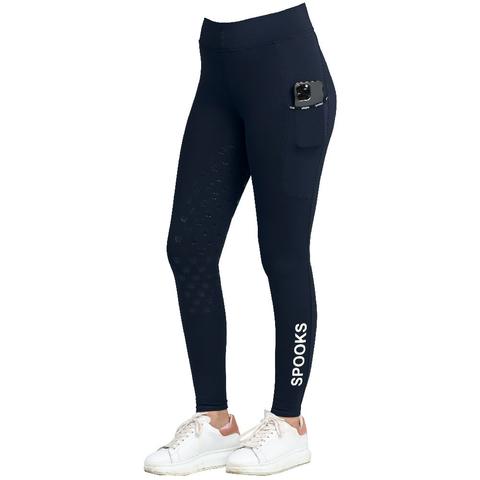 Legginsy damskie zimowe Spooks Emalia Full Grip Navy, granatowe