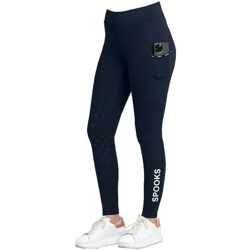 Legginsy damskie zimowe Spooks Emalia Full Grip Navy, granatowe