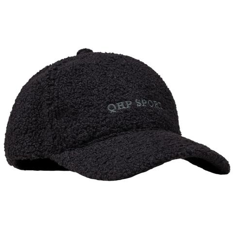 Bejsbolówka futerkowa QHP Avelie black, czarna
