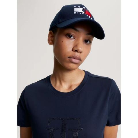 Bejsbolówka unisex Tommy Hilfiger Equestrian Montreal AW24 Desert Sky, granatowa