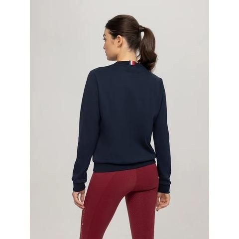 Bluza damska Tommy Hilfiger Equestrian Illinois Desert Sky, granatowa
