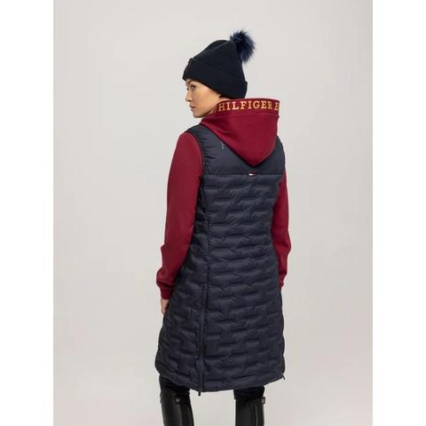 Bezrękawnik damski puchowy Tommy Hilfiger Equestrian Maine Desert Sky, granatowy