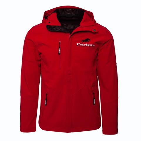 Kurtka męska wiosna/lato PARKUR Softshell nano czerwona