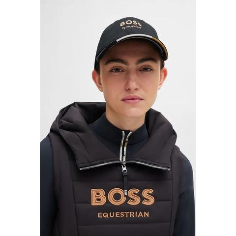 Bejsbolówka unisex Boss Equestrian Black, czarna