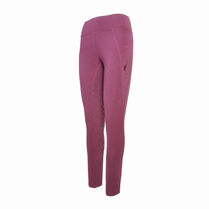 Legginsy damskie zimowe z silikonem Start Knowsley burgundowe