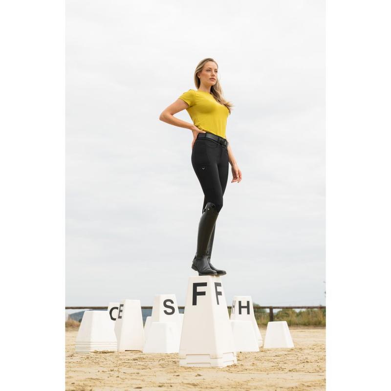 Bryczesy damskie Pikeur Highwaist Laure Black, czarne 2025