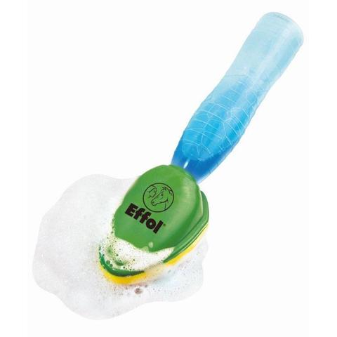 Szczotka z dozownikiem na szampon Effol Shampoo Friend zielona