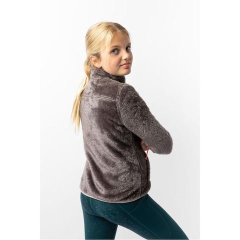 Bluza młodzieżowa polarowa Horze Elsa brązowa