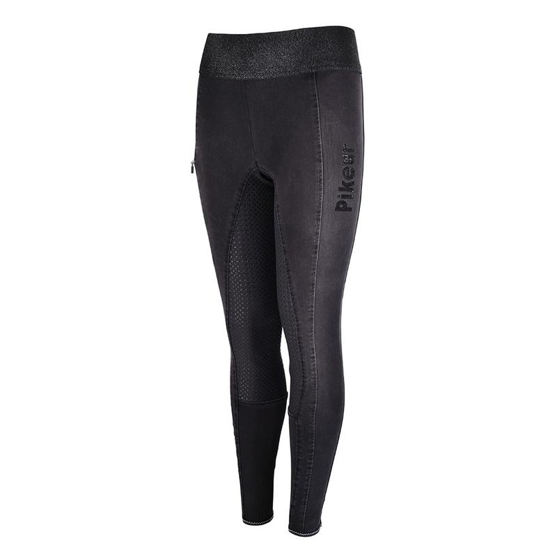 Bryczesy damskie Pikeur Iona Jeans Grip czarne 2019