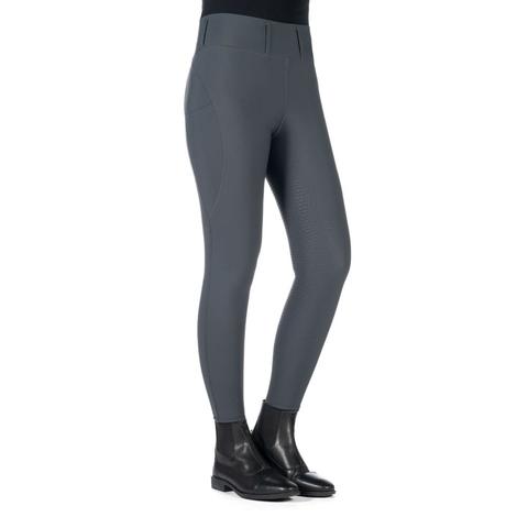 Legginsy damskie HKM Jil z lejem silikonowym szare
