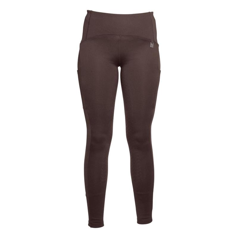 Legginsy zimowe damskie HKM Lauria Garrelli Arezzo ciemnobrązowe