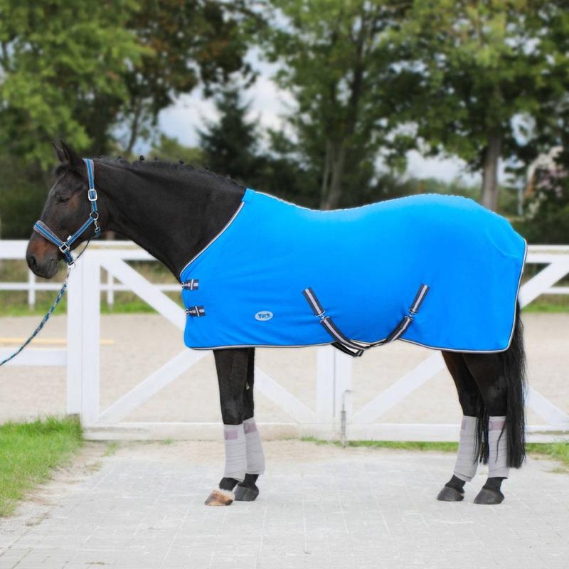 Derka polarowa z pasami York Britta niebieska