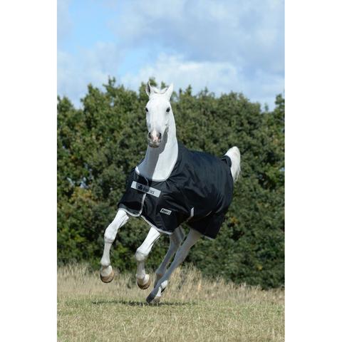 Derka padokowa letnia Bucas 600D 0g Anniversary Turnout Light SD Black-Silver, czarna