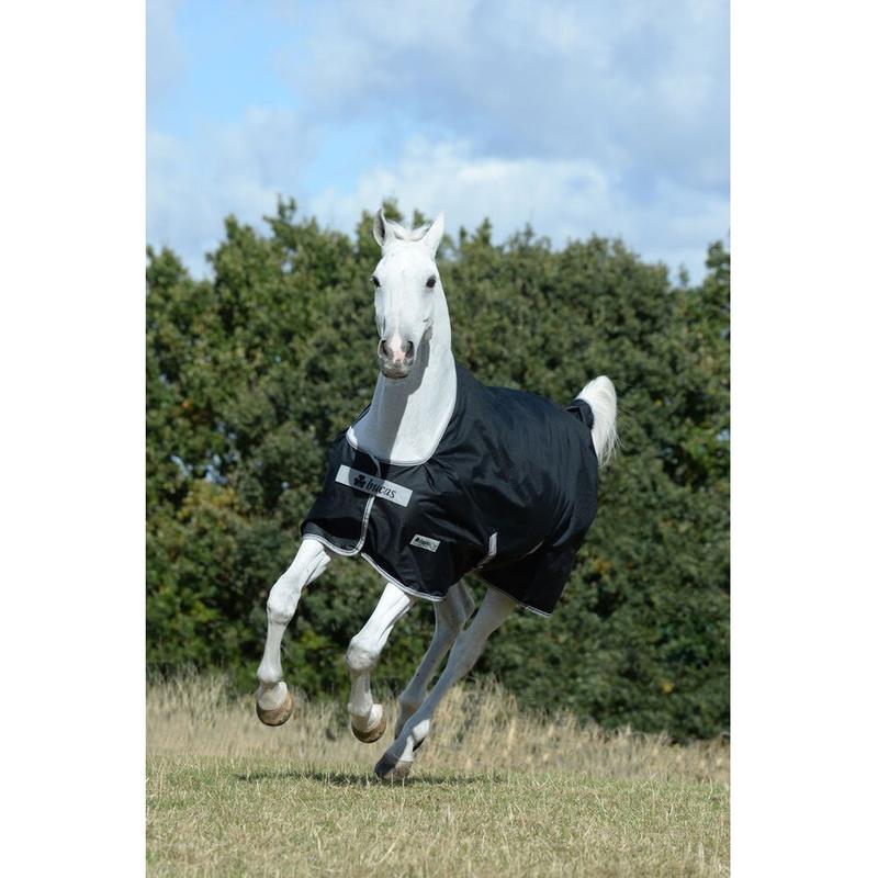 Derka padokowa letnia Bucas 600D 0g Anniversary Turnout Light SD Black-Silver, czarna