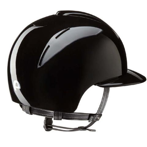 Kask Kep Smart - szeroki daszek - czarna ramka - czarny połysk