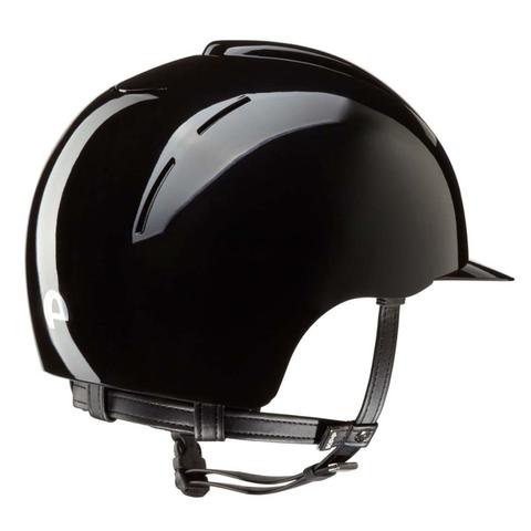 Kask Kep Smart - wąski daszek - czarna ramka - czarny połysk