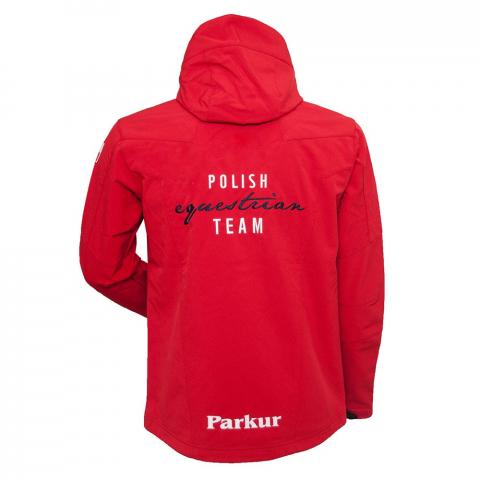 Kurtka kibica męska wiosna/lato Polish Equestrian Team Softshell nano czerwona