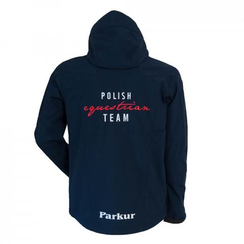 Kurtka kibica męska wiosna/lato Polish Equestrian Team Softshell nano granatowa