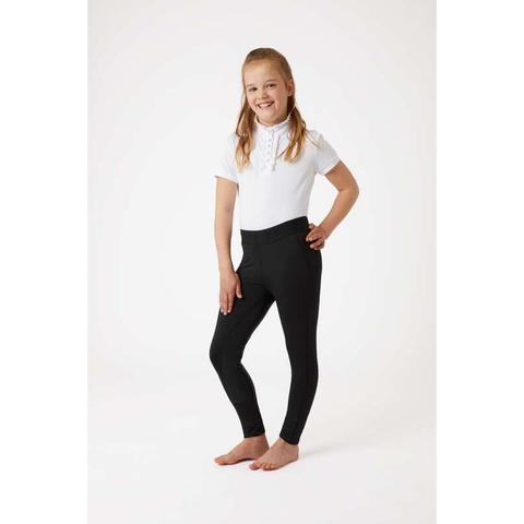 Legginsy młodzieżowe Horze z silikonem Madison Kids czarne