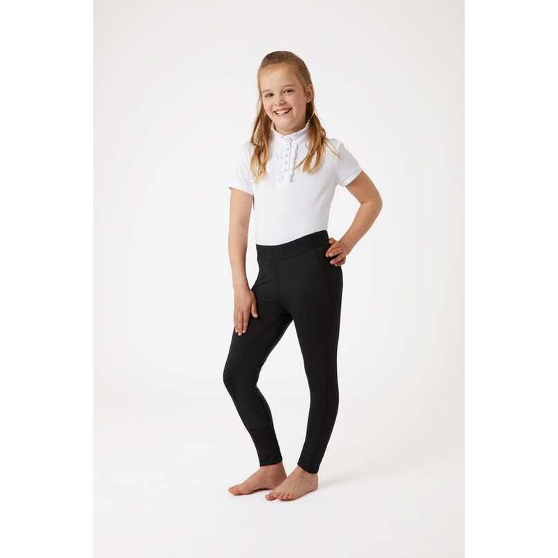 Legginsy młodzieżowe Horze z silikonem Madison Kids czarne