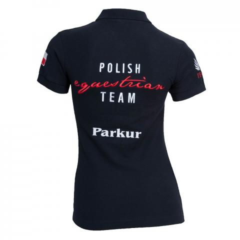 Koszulka kibica damska Polo Polish Equestrian Team Cotton granatowa