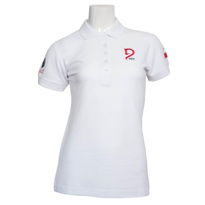 Koszulka kibica damska Polo Polish Equestrian Team Cotton biała