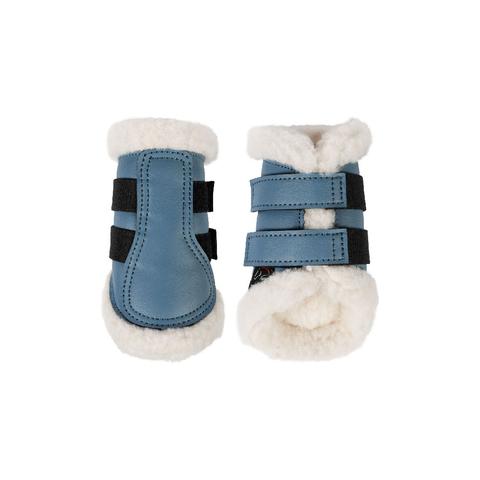Ochraniacze z futerkiem HKM Comfort stalowoniebieskie