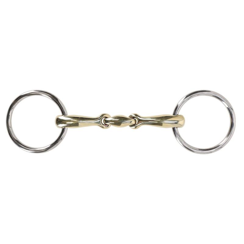 Wędzidło zwykłe QHP argentan podwójnie łamane