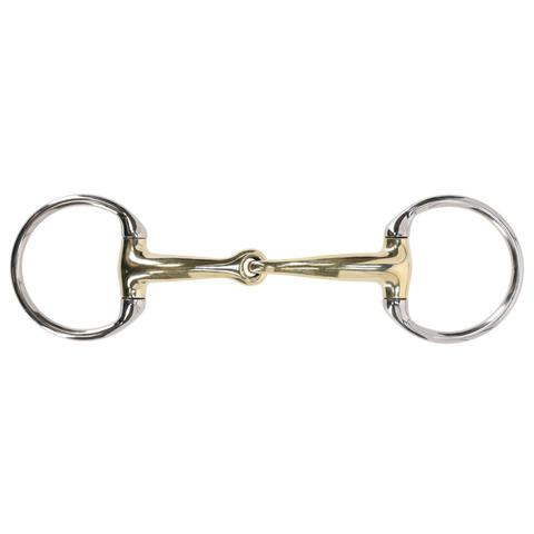 Wędzidło oliwkowe QHP argentan pojedynczo łamane