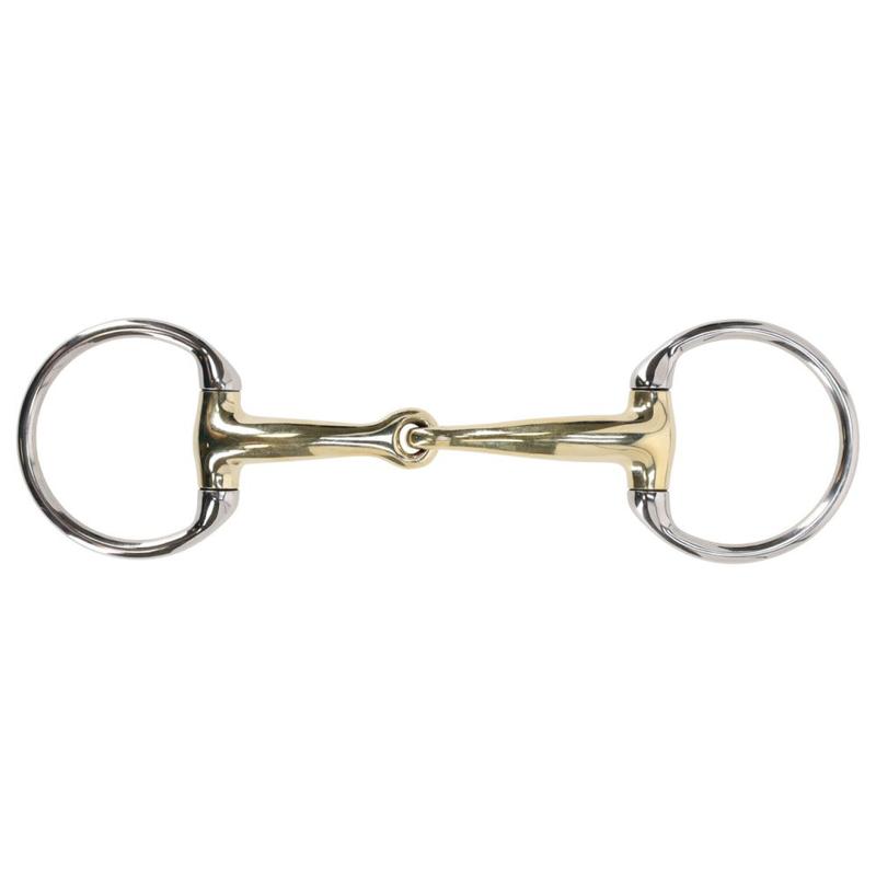 Wędzidło oliwkowe QHP argentan pojedynczo łamane