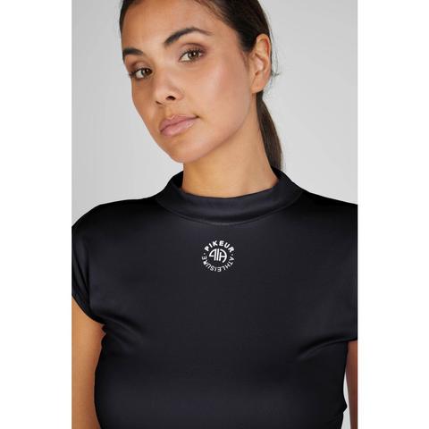 Koszulka damska Pikeur Athleisure Cropped Shirt Lavender Black, czarna 2025