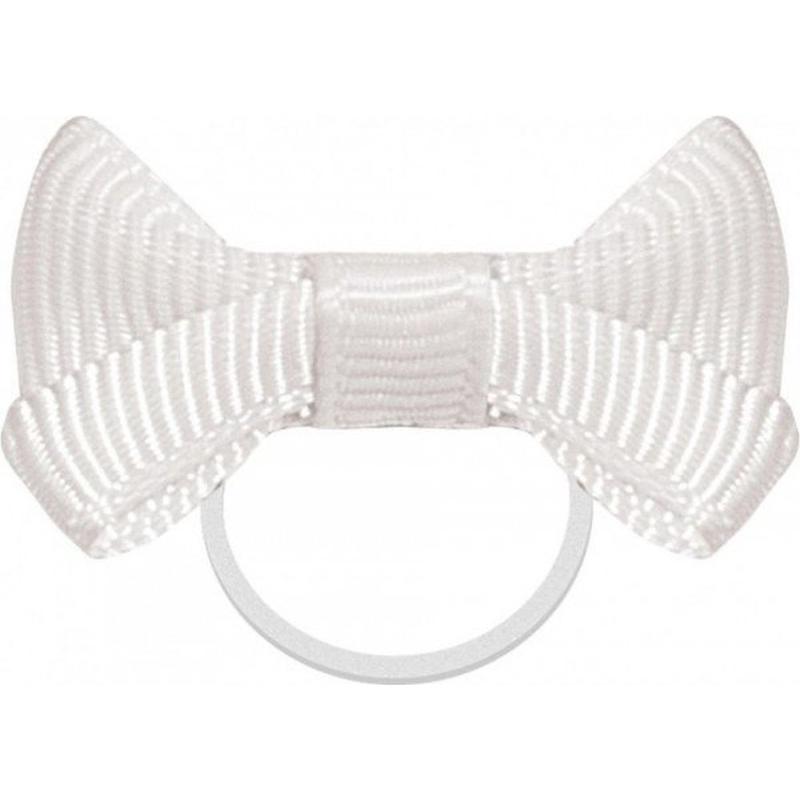 Gumki-kokardki do zaplatania koreczków York białe