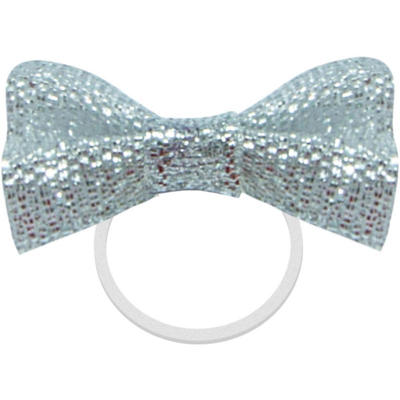 Gumki-kokardki do zaplatania koreczków York srebrne