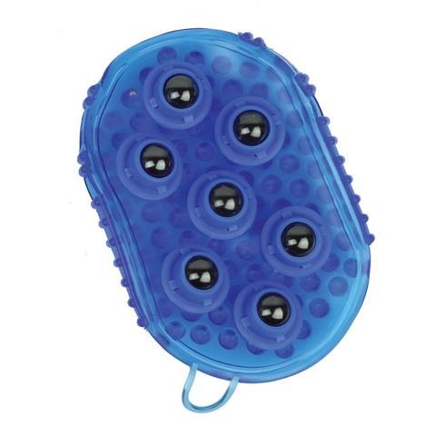 Zgrzebło-masażerka z magnesami York niebieska