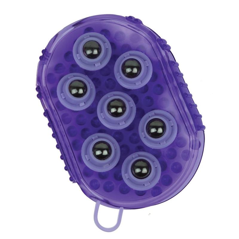 Zgrzebło-masażerka z magnesami York fioletowa