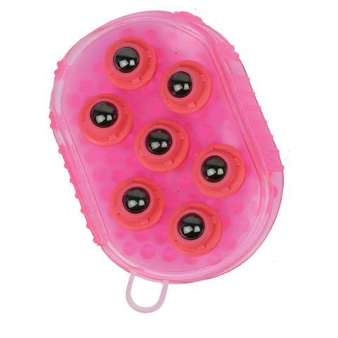 Zgrzebło-masażerka z magnesami York różowa
